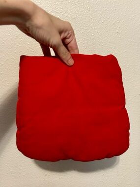 NEW Puffer Padded Cloud Clutch Bag in Cherry Red